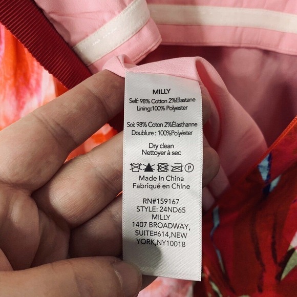 Milly Noah Brushstroke Poplin Maxi Dress Womens Size 2 $425 - Picture 15 of 16